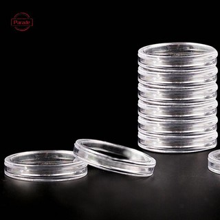 Diễu Hành 10 Chiếc 40 Mm Áp Dụng Trong Suốt Tròn Trường Hợp Đồng Xu Bảo Quản Viên Đựng Nhựa Tròn VN