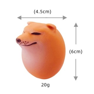 INENK Đồ chơi Squishy Fidget, Đồ chơi trứng chó phục hồi chậm Shiba Inu PU, Trứng chó Shibako sáng tạo Hình dạng thực tế Đồ chơi giảm căng thẳng cho trẻ em