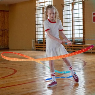 Ruy Băng Khiêu Vũ 6.56ft Dài Lụa Cầu Vồng Streamer Nhảy Múa Ruy Băng Cho Trẻ Em Họa Tiết Trái Tim Baton Dính Twirling Goodie Túi enmdavn