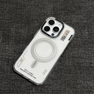 Ốp điện thoại chống rơi túi khí bốn góc cho iPhone 16 15 14 13 Pro Max Vỏ từ tính Bán trong suốt Sơn phủ hai mặt IML Bảo vệ mặt sau cứng