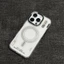 Ốp điện thoại chống rơi túi khí bốn góc cho iPhone 16 15 14 13 Pro Max Vỏ từ tính Bán trong suốt Sơn phủ hai mặt IML Bảo vệ mặt sau cứng