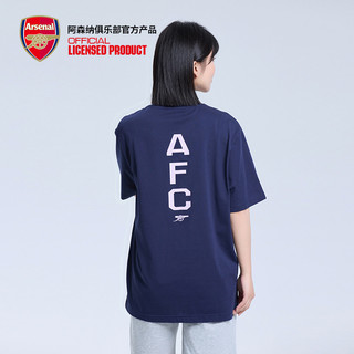 Áo thun ngắn tay dáng rộng cổ tròn cỡ lớn dành cho nam và nữ Arsenal