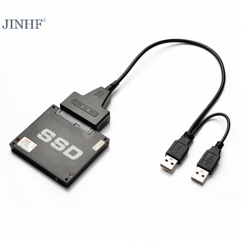 Jinhf Cáp SATA Cho Laptop SSD 2.5 Inch Để Bàn HDD Bên Ngoài Ổ Cứng USB 2.0 Adapter Có Cổng Cấp Nguồn Cho Hệ Điều Hành, Cho Windwos HOT
