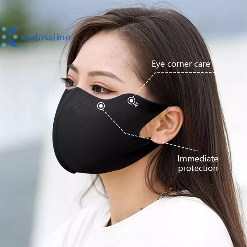 Kudosation UPF50 + Chống tia cực tím Mặt nạ axit Hyaluronic có thể giặt được Chạy bộ ngoài trời Đi xe đạp Thể thao Mặt nạ chống nắng
