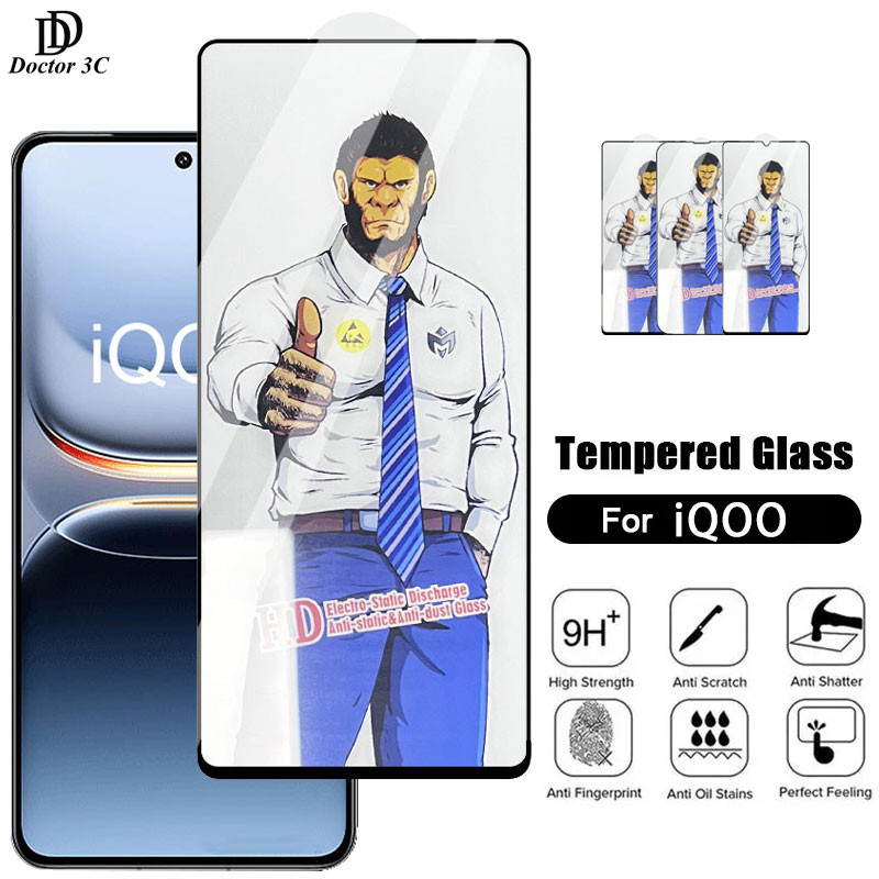 Blueo Ar Khỉ đột Kính cường lực chính hãng full viền cao cấp trong cho VIVO iQOO 15 12 11 Neo 10R 10 9 9S 8 7 Z11 Z10 Z10x Z9X Z9s Z9 Turbo Z8 Z8X Z7 Z6 China Pro Plus Pro+ 5G 4G 2026