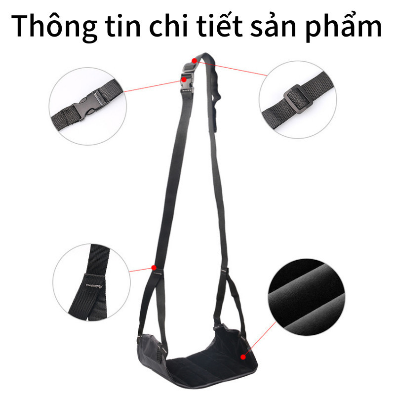 Võng gác chân treo ghế ô tô,dây đai gác chân nghỉ ngơi xe hơi,văn phòng,Hoàn hảo cho việc đi du lịch