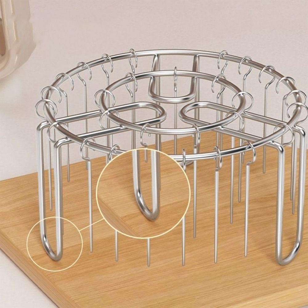 Giá nướng dọc WOODNEST, Giá đỡ xiên nướng dây có thể tháo rời, Giá đỡ xiên nướng bằng thép không gỉ 12 / 24 / 25 / 36 Giá đỡ xiên nướng dọc cho phụ kiện nồi chiên không khí