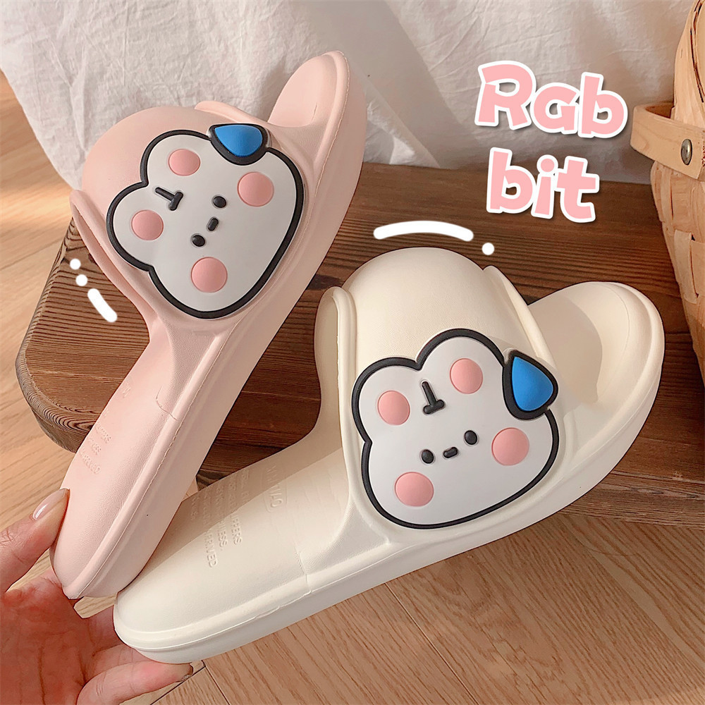 XIXITIAO Dép Sandal Trong Nhà Dép Nữ Mùa Hè Dễ Thương Bunny Đế Mềm