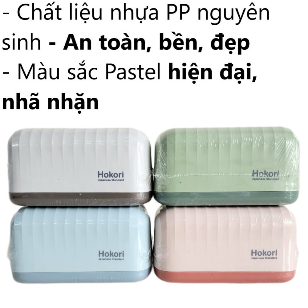 Hộp đựng giấy chữ nhật HOKORI nhựa VIỆT NHẬT cao cấp - Đựng giấy ăn, giấy vệ sinh - Chính hãng 2705