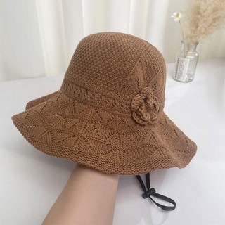 Mũ đan COZYNEST, Mũ xô thoáng khí vành rộng, Mũ che nắng có thể gập lại chống tia cực tím dành cho nữ