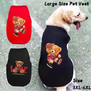 ✨ Hàng Mới Về ✨ 3xl-6xl Hoạt Hình Họa Tiết Gấu In Thoáng Khí Kích Thước Lớn Áo Vest Cho Chó Lớn Quần Áo Cho Chó