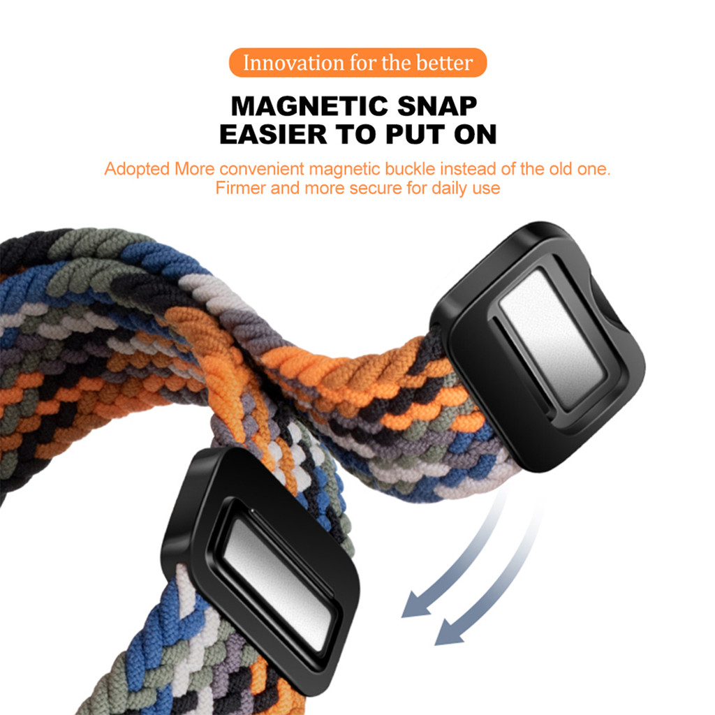 Dây đeo nylon từ tính cho Redmi Watch 6 / 5 / 4 đồng hồ thể thao bện có thể điều chỉnh thay thế vòng tay Correa cho Mi band 9 Pro / 8 Pro