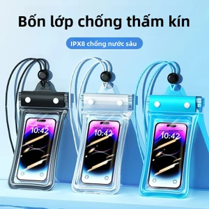 2025 Túi điện thoại nổi chống nước mới, chống rơi, kín, màn cảm ứng nổi với túi khí cho bơi lội, đi bè và đi bè nước trắng