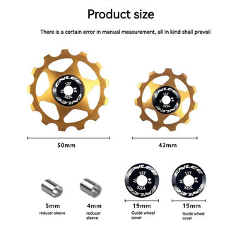 BUCKLOS 5 Màu Xe Đạp Đường Bộ Hướng Dẫn Con Lăn MTB 11T 13T Jockey Bánh Xe Đạp Ròng Rọc Bánh Xe Idler 4mm 5mm 6mm Phụ Kiện Xe Đạp