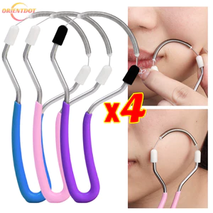 Dụng cụ nhổ lông mặt di động - Dụng cụ làm đẹp tẩy lông cổ không đau - Máy cạo lông bằng thép không gỉ lò xo cuộn