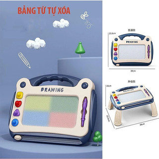 Bảng vẽ tự xóa cho bé thông minh có chân bàn, bảng từ tính tập viết, tập vẽ cho bé