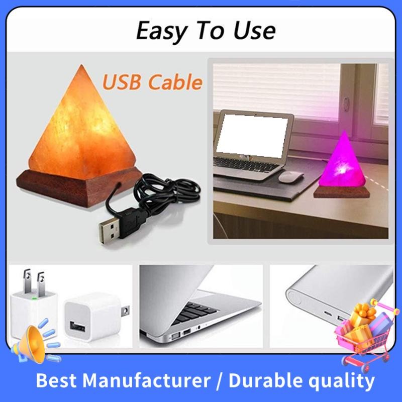 Himalaya Pha Lê USB LED Kim Tự Tháp Đèn Trang Trí Khí Quyển
