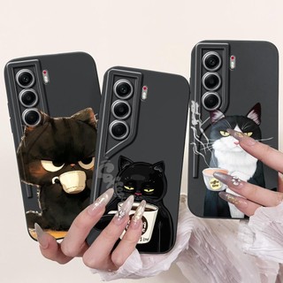 Ốp Lưng Silicon Lỏng Mềm Cho Tecno Camon 40 Pro camon40 40Pro 4G Vỏ Vịt Mèo Kiểm Tra Tranh Vỏ Điện Thoại