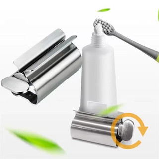 Chắc Chắn Bền Thép Không Gỉ Kem Đánh Răng Bóp Kẹp Di Động Xoay Được Loại Con Lăn Sữa Rửa Mặt Đồ Vệ Sinh Bóp