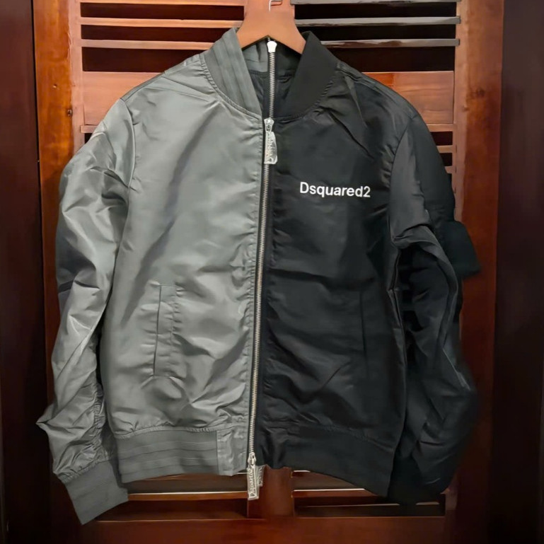 Áo Bomber DSQ 2 Màu 2 Mảnh KCloset Áo Gió Dù 2 Lớp Dày Dặn Dáng Rộng Nam Nữ NA749