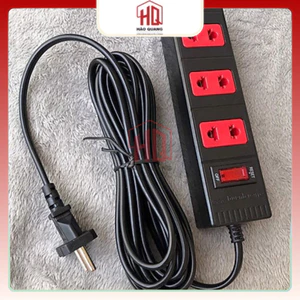 Ổ Cắm Điện Quang ĐQ ESK 5BR 32ECO – 3 Ổ Cắm 2 Chấu, Dây 2m/5m, Màu Đen Đỏ, An Toàn Tiện Dụng