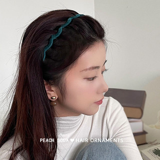 Băng đô sóng đánh răng MISMEMO ~ Băng đô cuộn dây vải cao cấp Băng đô rửa mặt đầu lâu cao cấp
