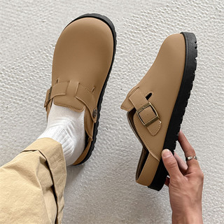 Mùa Hè Bên Ngoài Mặc Đế Mềm Birkenstock Nửa Hỗ Trợ Giày Nam Chống Trơn Trượt Đế Mềm Giày Lười Thường Ngày All-Ma