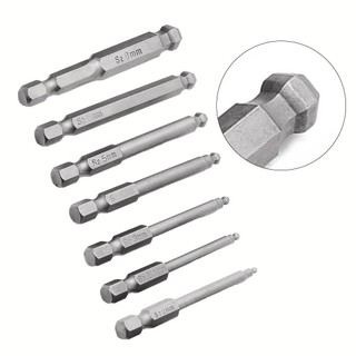 [Fuxin] 1 Dụng cụ khoan đầu bi từ tính 65mm Đầu lục giác Đầu lục giác Tua vít lục giác Dụng cụ khoan H2-H8