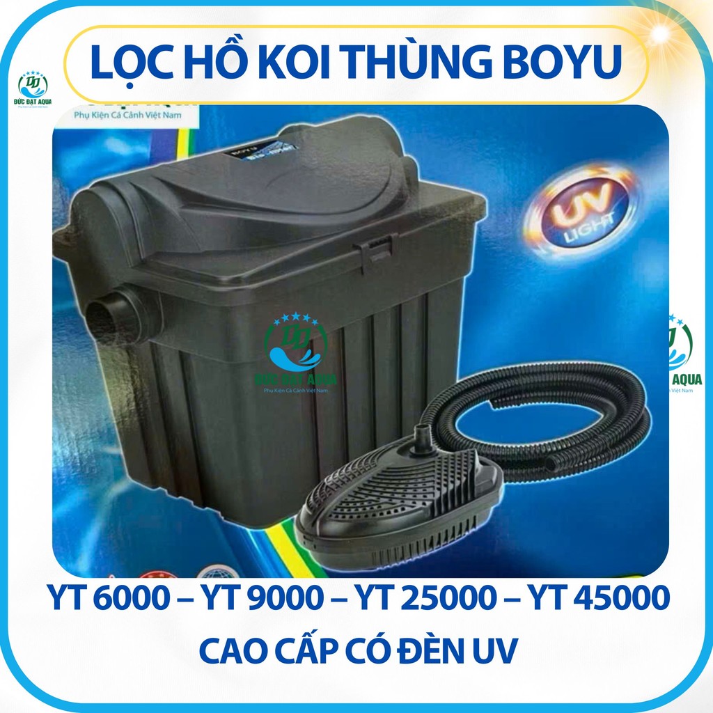Lọc Hồ Koi thùng BOYU YT 6000 – YT 9000 – YT 25000 – YT 45000, có đèn uv, Thiết kế đẹp – gọn gàng 8