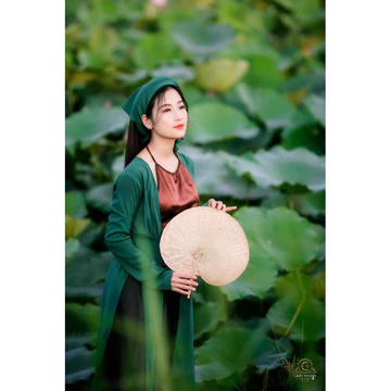 Áo dài tứ thân chụp sen kèm mấn nhiều màu