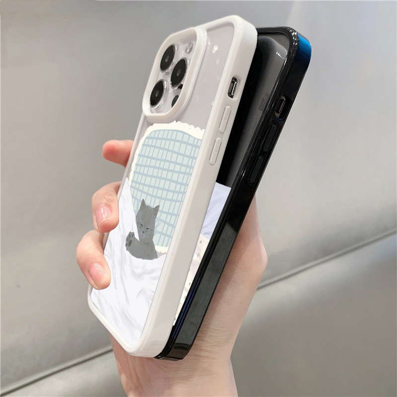 Ốp Lưng Cho iPhone 11 16 15 Pro 17 Max 16e 14 11 12 13 15 Pro XR XS Max X 7 8 Plus SE2022 Cặp Đôi Chó Mèo Dễ Thương Silicon Trong Suốt Chống Sốc