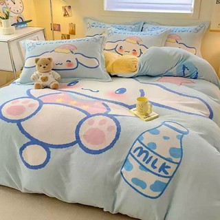 PS1 Sanrio My Melody Pochacco 3IN1 Ga trải giường Vỏ chăn gối Bộ chăn ga gối Bộ đồ giường Phòng ngủ có thể giặt được SP1