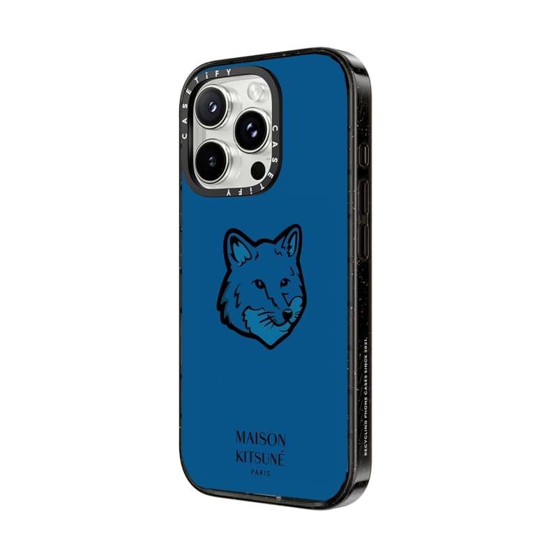Casetify X Maison Kitsuné Màu Xanh Ốp Lưng Acrylic Cứng Hút Từ Tính Cho Apple IPhone 12 13 14 15 16 Pro Max Plus Có Hộp