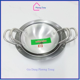 Combo 3 chảo nhôm (16cm,18cm,22cm) loại dày lòng sâu tráng bánh xèo, xào chính hãng giá rẻ - Phương Trang