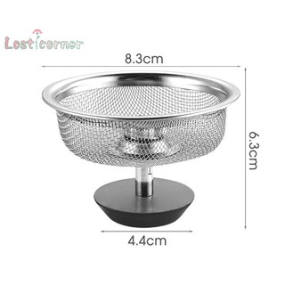 [Lostcorner] Bộ lọc bồn rửa nhà bếp bằng thép không gỉ Lưới lọc cống thoát nước sàn phòng tắm Phụ kiện bồn rửa cống thoát nước thải [Mới]