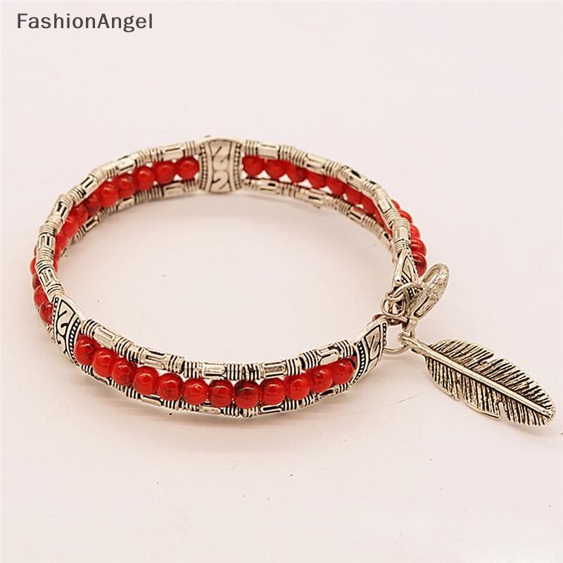 FashionAngel Thời Trang Tây Tạng Bạc Lắc Tay Nữ Gypsy Ngọc Trai Vintage Bohemian Vòng Tay VN