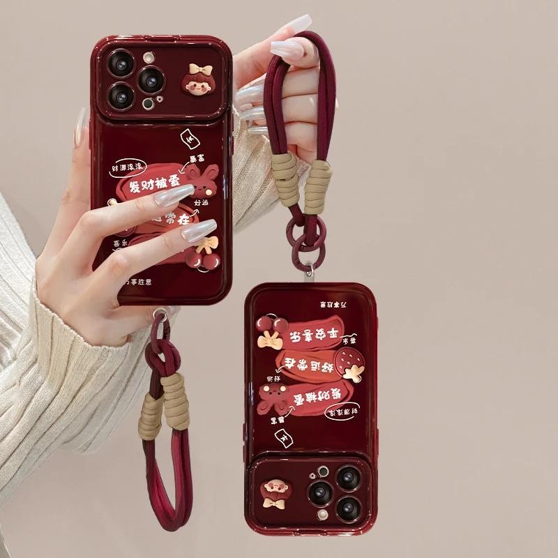 Ốp điện thoại áp dụng Make a Fortune iPhone16pro Flip Mirror