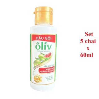 Set 5 Chai Dầu Gội Ôliv Dưỡng Tóc Hương Oliu và chiết xuất Bưởi Hồng 60ml dưỡng tóc chắc khỏe, Ngăn ngừa gãy rụng...