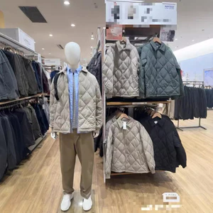 Quần Áo Nam và Nữ Áo khoác cotton không khí Áo Khoác Cổ Bẻ áo khoác áo khoác 2024 rộng rãi ấm áp