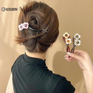 Kuzhen Retro S Hình Đuôi Ngựa Xoắn Kẹp Tóc Hoa Nhiều Màu Xoắn Rỗng Ra Cá Mập Kẹp Mũ Đội Đầu Phụ Kiện Tóc HOT