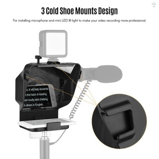 Andoer Điện Thoại Thông Minh Di Động Teleprompter Nhắc Với Giá Đỡ Điện Thoại Adapter Điều Khiển Từ Xa Để Ghi Video Phát Trực Tiếp Phỏng Vấn Trình Bày Giai Đoạn Phát Biểu