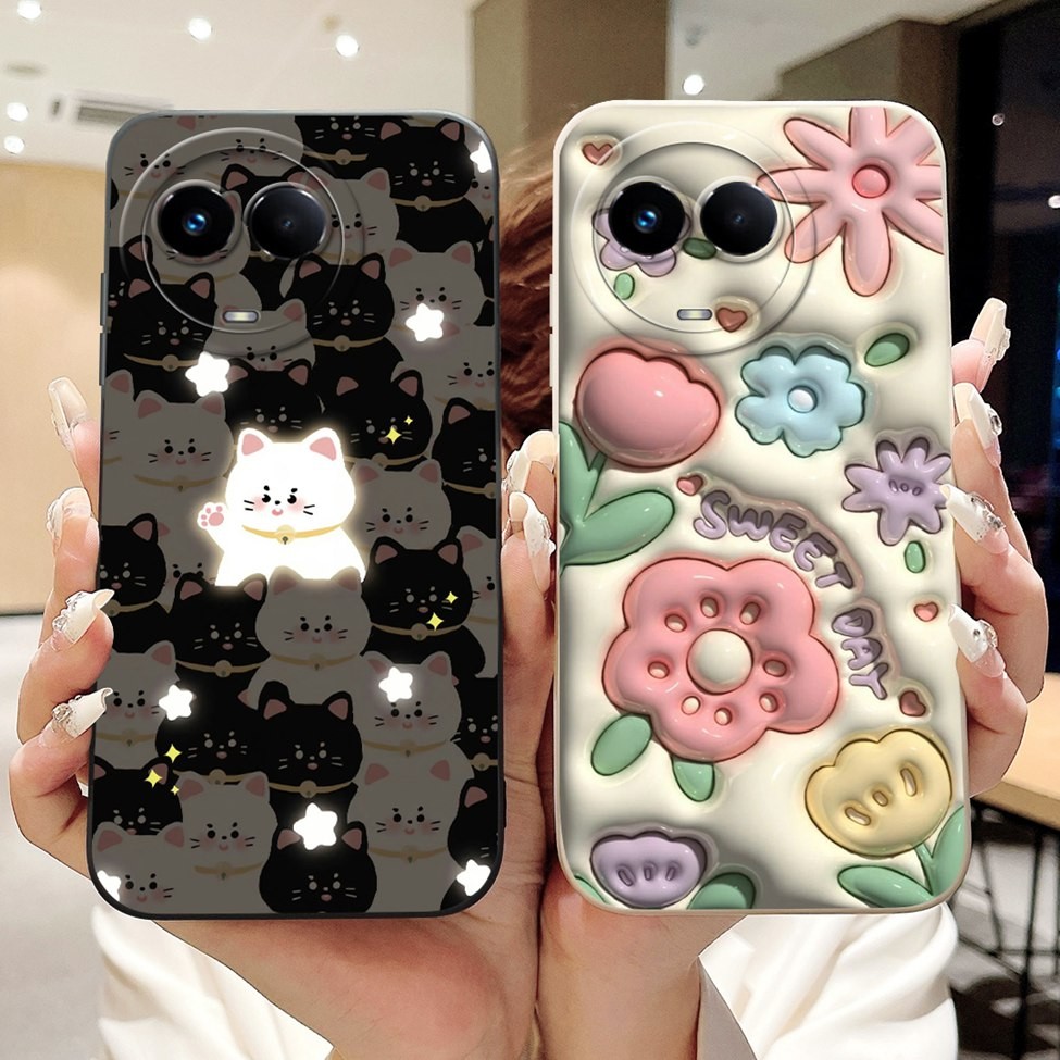 Dành Cho Realme V50 RMX3783 Ốp Lưng V50s RMX3781 Thẩm Mỹ Mèo Dễ Thương Thời Trang Ngộ nghĩnh Mát Silicon Ốp lưng Cho Realme V50s Ốp Lưng Chống Sốc