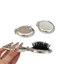 Lược kèm gương ABS màu bạc đính nơ sang trọng đẹp mắt 7x10cm