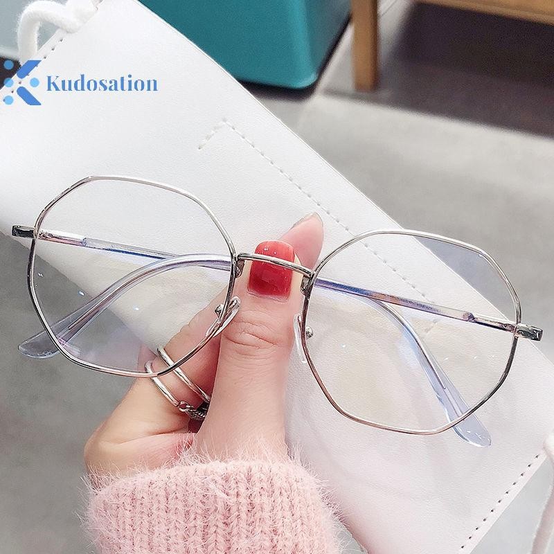 Kính Kudosation Siêu Nhẹ Hợp Kim Khung Đồng Bằng Nam Nữ Chống Ánh Sáng Xanh Kính Dự Tiệc Trang Trí Kính Mắt Kính Giả