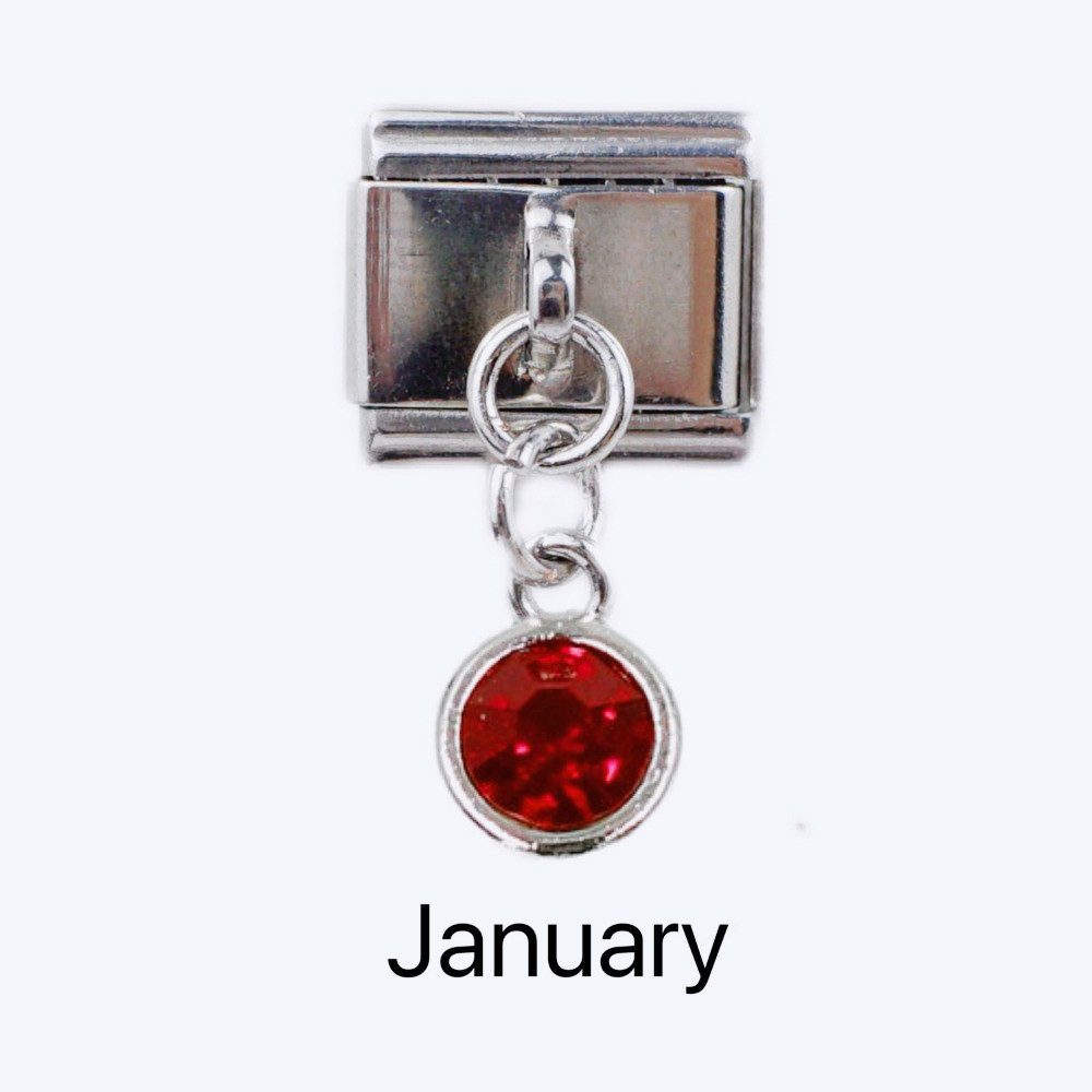 DIY Mô-đun Ý Mặt dây chuyền Vòng tay Birthstone Series Vòng tay đàn hồi may miễn phí