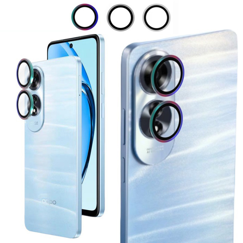 Oppo Reno13 Reno13Pro 9D Kim Loại Hợp Kim Nhôm Định Vị Ống Kính Mắt Đại Bàng Kính Cường Lực Cho OPPO Reno 13 Pro Chống Trầy Xước Chống Vân Tay Ống Kính Điện Thoại Bảo Vệ Cản