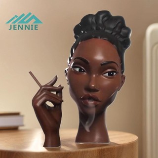 Lư Hương Nhựa Người Phụ Nữ Màu Đen Lư Hương Cho Phòng Khách Phòng Ngủ Văn Phòng H [jennie1.vn]