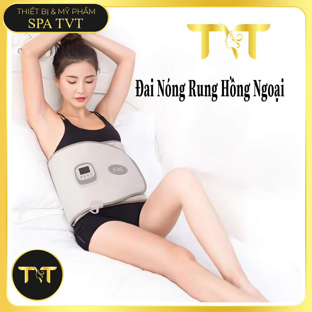 [BH 12 Tháng] Đai Quấn Giảm Béo Nóng Rung Hồng Ngoại HY 071-71, Massage Bụng Eo Lưng 6 Chế Độ