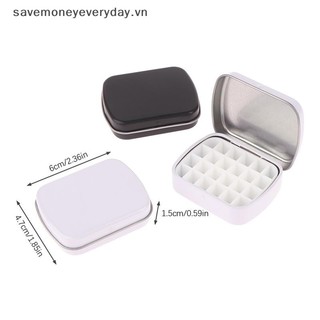 [savemoneyeveryday] Hộp thiếc màu nước rỗng di động 12 / 24 lưới Bảng sơn màu nước Bảng vẽ tranh du lịch Khay sơn Đồ dùng nghệ thuật [vn]