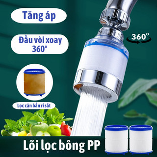 Bộ lọc nước Bunnies House tại vòi xoay 360°, tăng áp, lọc sạch, hợp mọi loại vòi